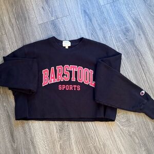 Champion Black and Red Barstool Sports Sweatshirt